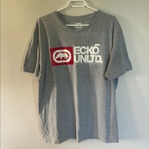 Ecko Unlimited Gray Short Sleeve Tee with Iconic Logo